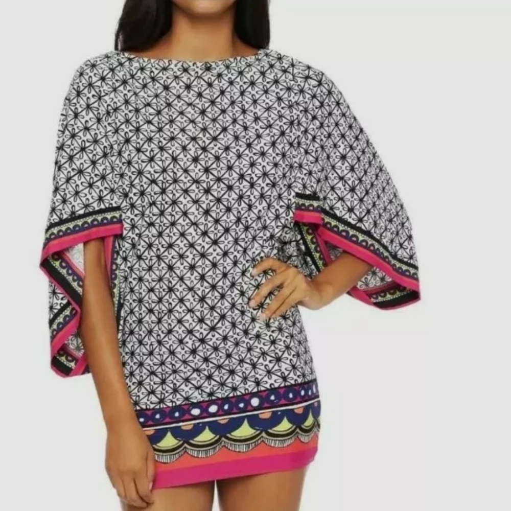Nwt Trina Turk Tanzania Print Swim Cover Up Tunic small